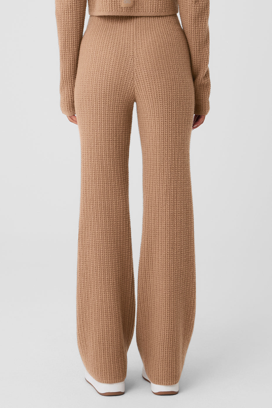 Cashmere High-Waist Plush Waffle Pant - Toasted Almond - Image 3