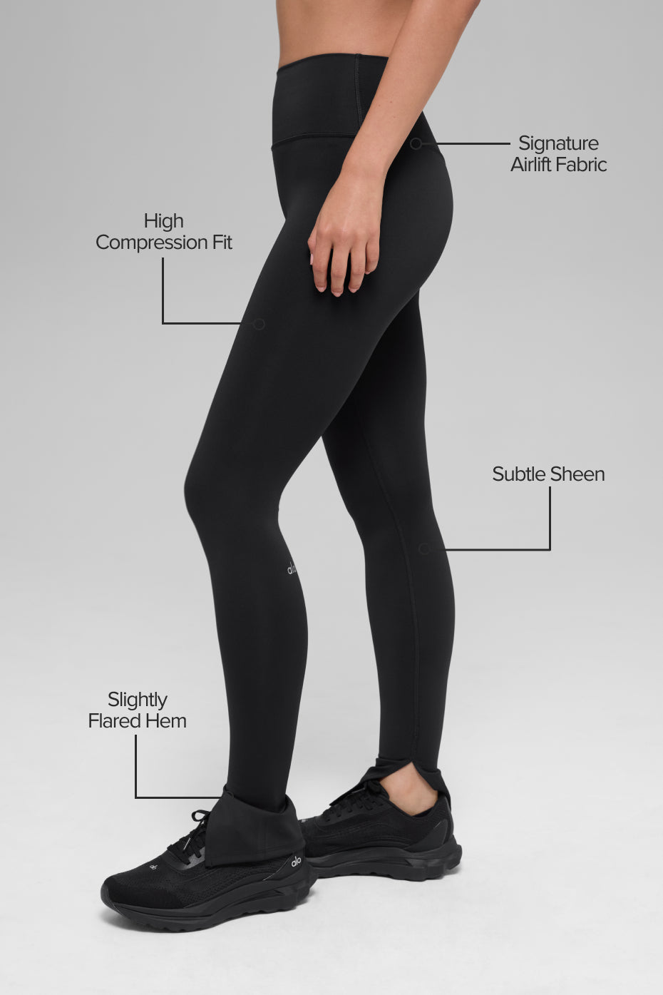 Airlift High-Waist Elongated Legging - Black - Image 2