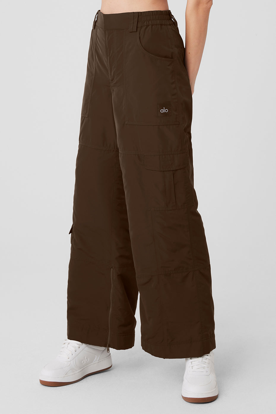 High-Waist Ski-Moto Puffer Pant - Espresso - Image 3
