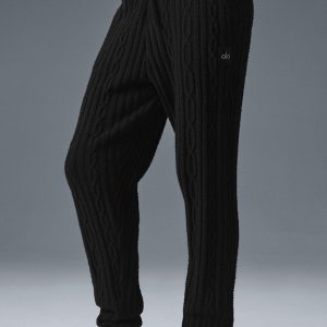 Cable Knit Winter Bliss Pant - Black
