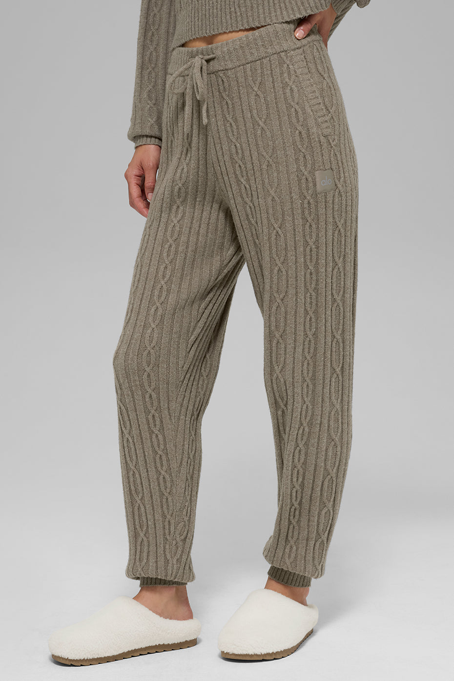 Cable Knit Winter Bliss Pant - Light Cocoa - Image 3