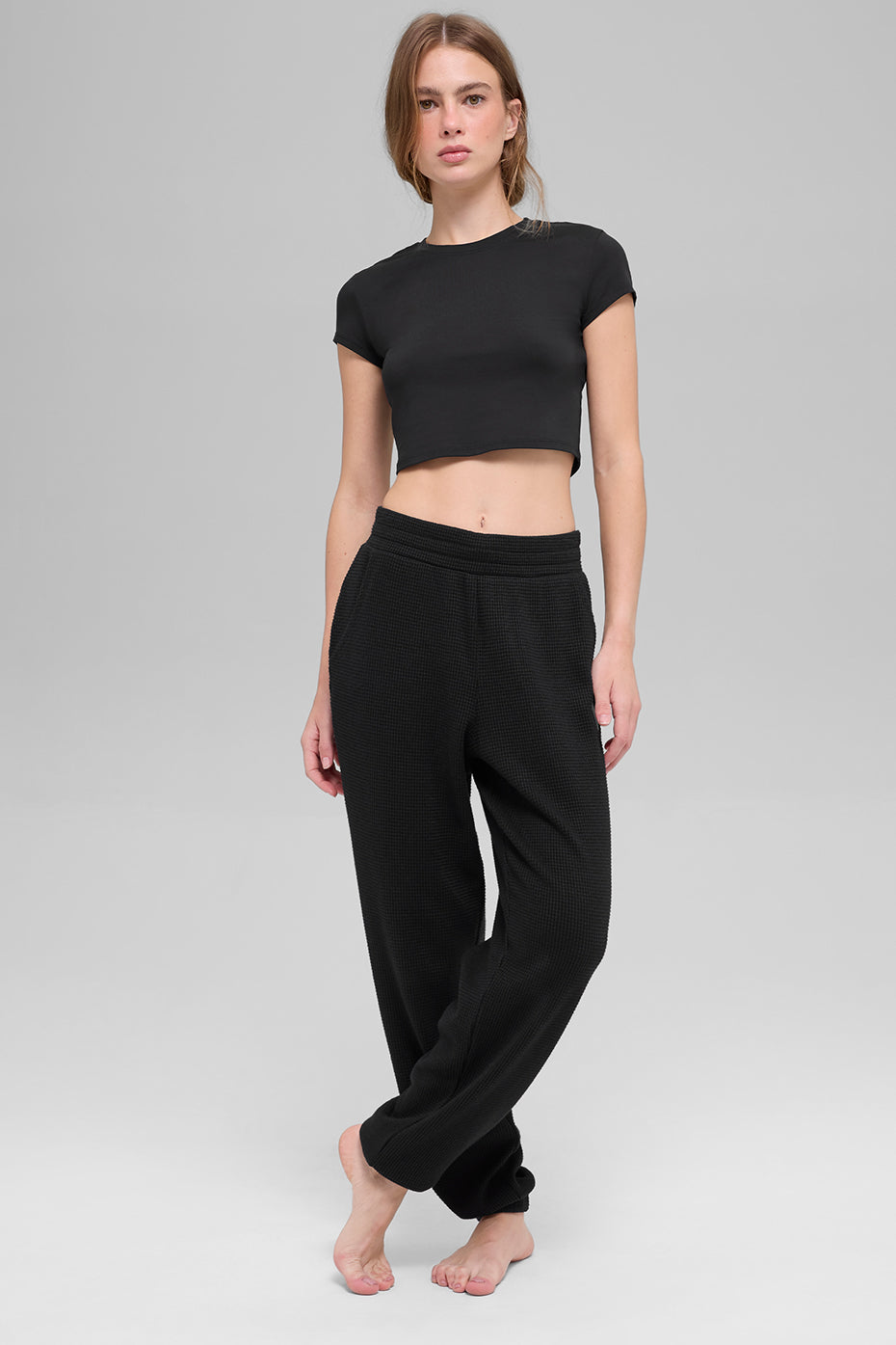 Waffle Weekend Escape Jogger - Black - Image 4