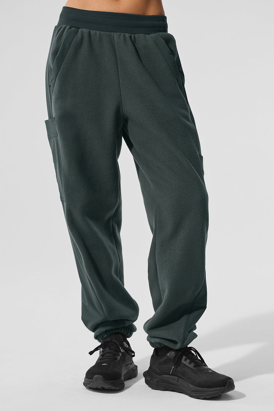 Polar Fleece Wintry Mix Pant - Charcoal Green - Image 2