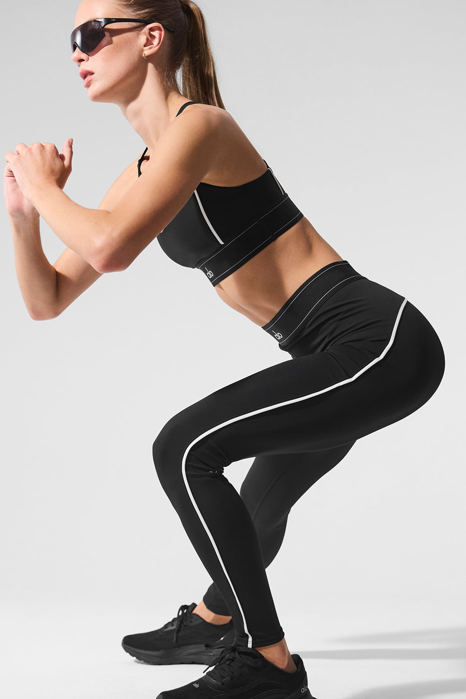 Airlift High-Waist Suit Up Legging - Black/White - Image 5