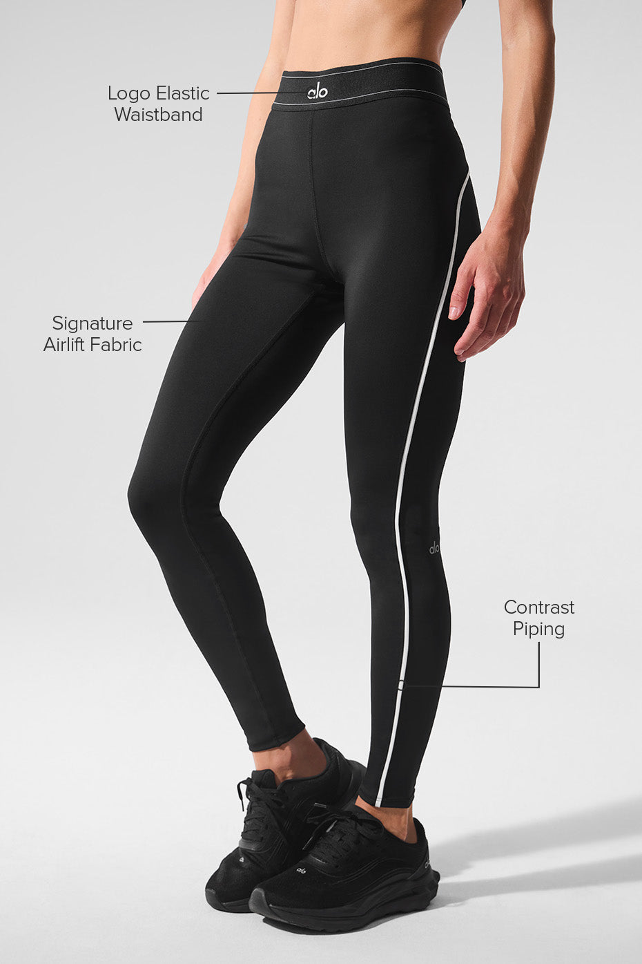 Airlift High-Waist Suit Up Legging - Black/White - Image 2