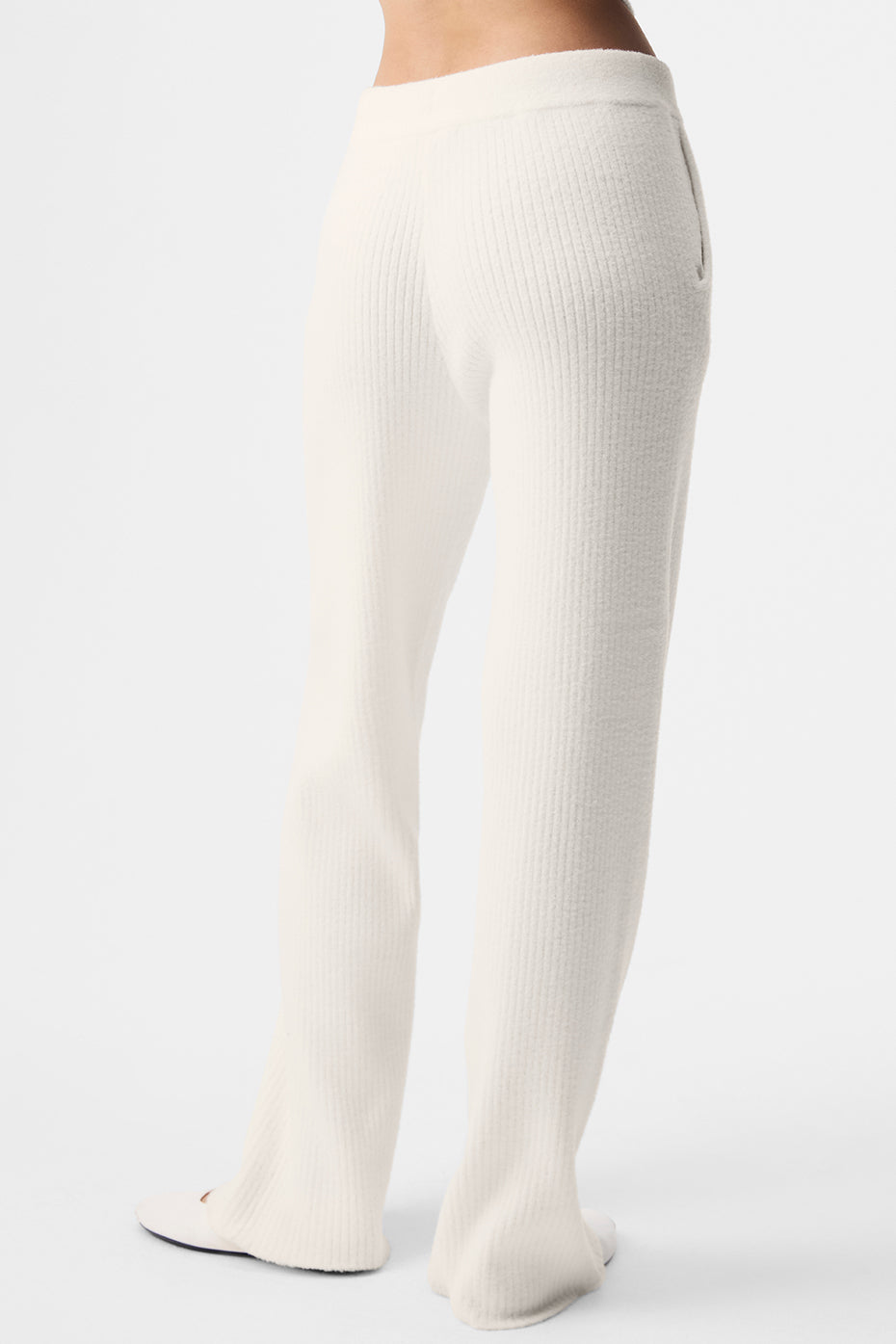 Snuggle Up Sweater High-Waist Wide Leg Pant - Ivory - Image 3