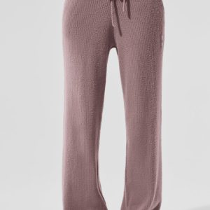 Snuggle Up Sweater High-Waist Wide Leg Pant - Mushroom