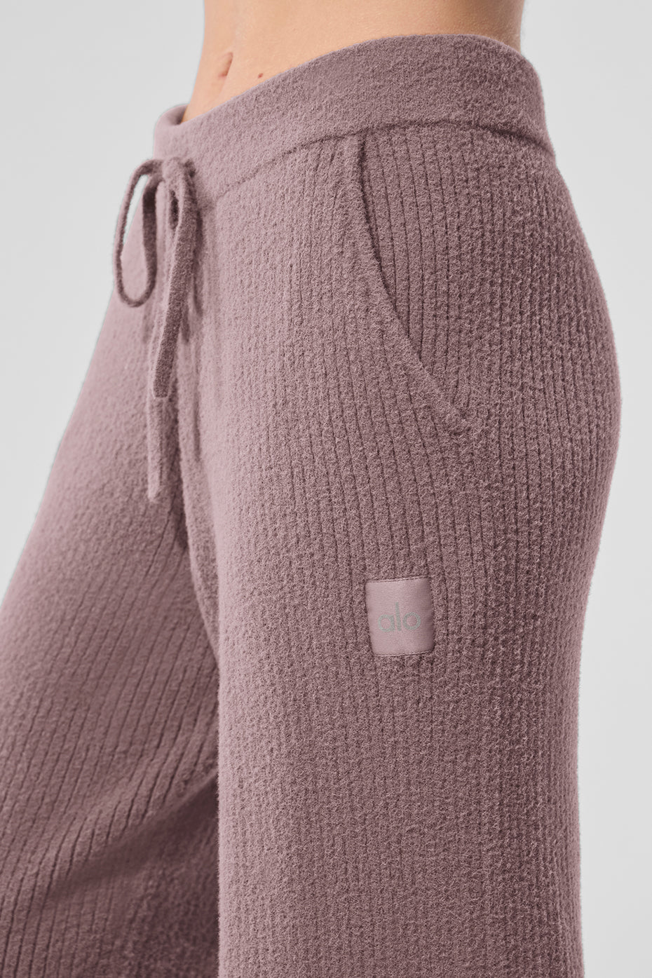 Snuggle Up Sweater High-Waist Wide Leg Pant - Mushroom - Image 2