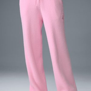 Snuggle Up Sweater High-Waist Wide Leg Pant - Sweet Pink