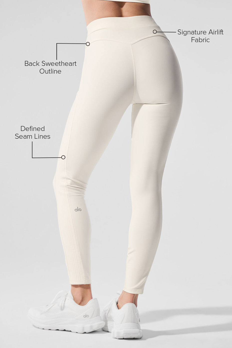 Airlift High-Waist 7/8 Turn It Up Legging - Ivory - Image 2