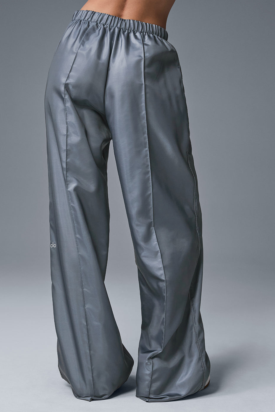 Afterglow Wide Leg Track Pant - Steel Grey - Image 2