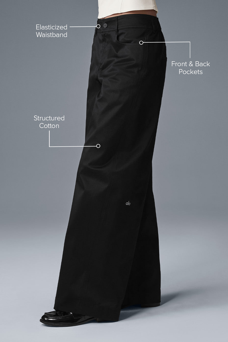 Wanderlust Wide Leg Trouser - Black - Image 2