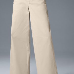 Wanderlust Wide Leg Trouser - Oat Milk