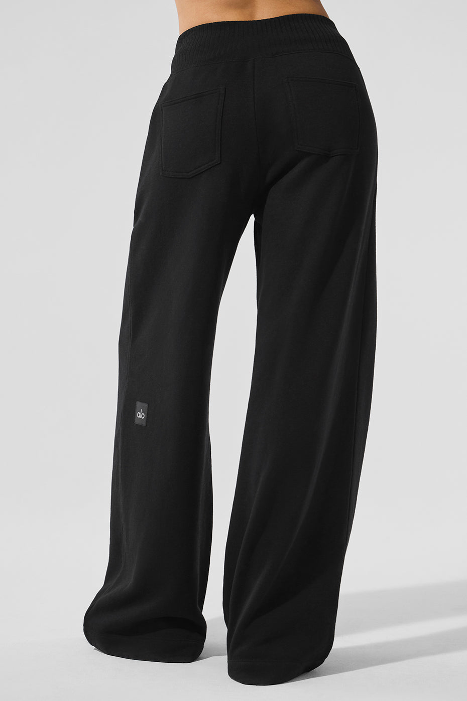 Serenity Wide Leg Sweatpant - Black - Image 3