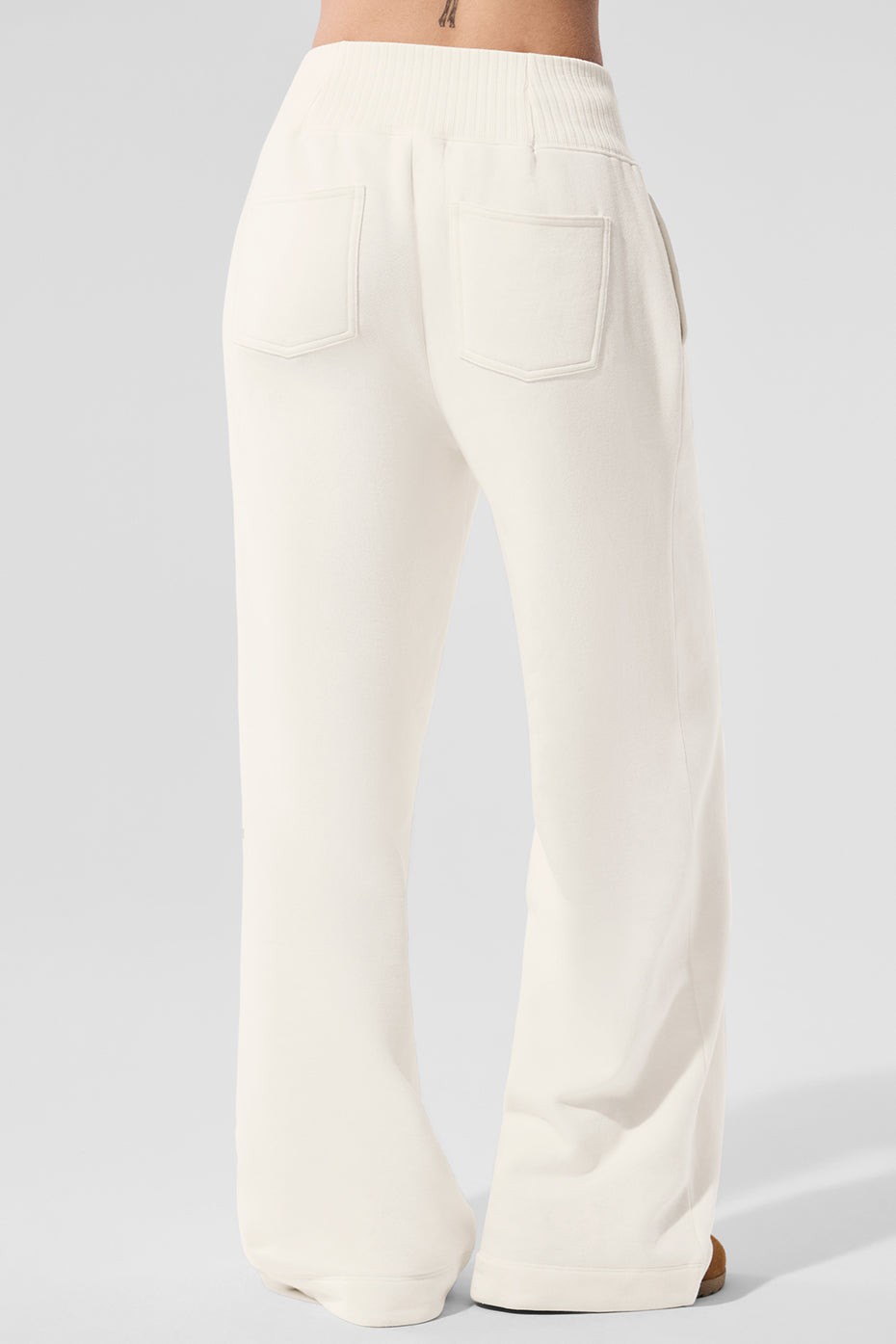 Serenity Wide Leg Sweatpant - Ivory - Image 4