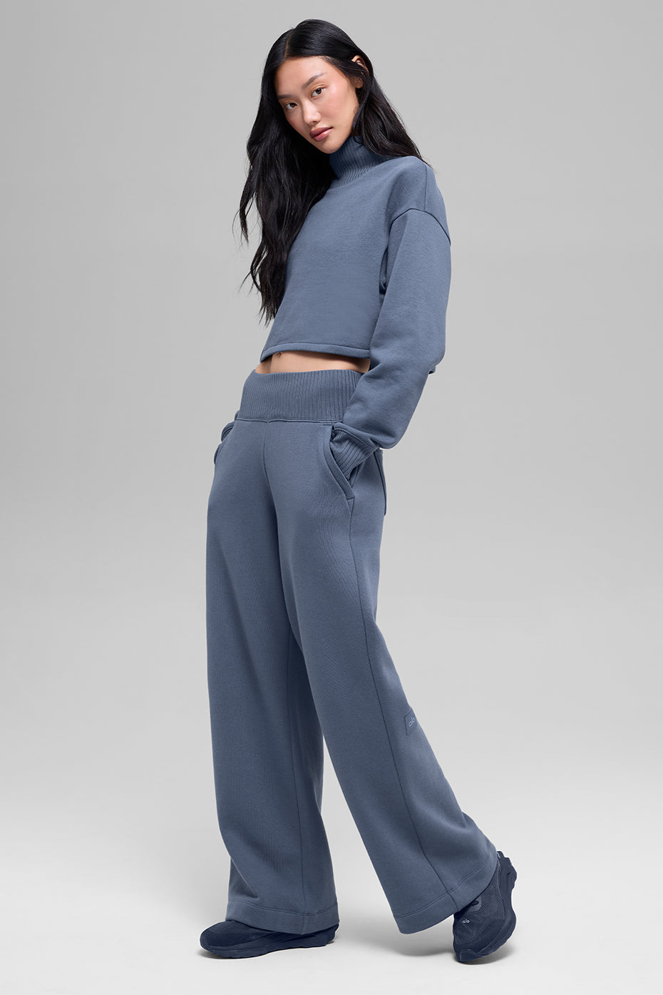 Serenity Wide Leg Sweatpant - Bluestone - Image 6