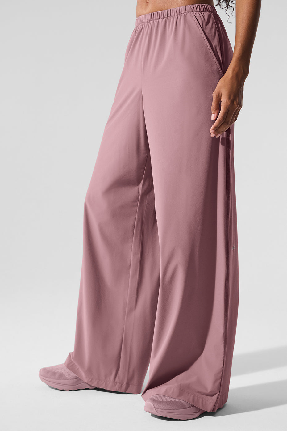 Breezy Wide Leg Pant (Long) - Smoky Quartz - Image 4