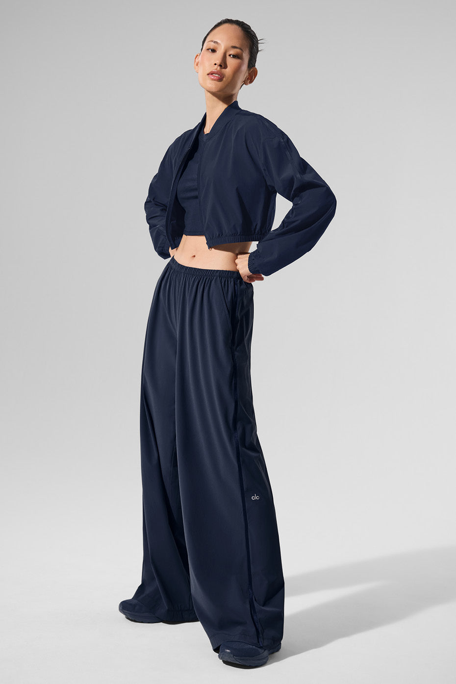 Breezy Wide Leg Pant (Long) - Navy - Image 6