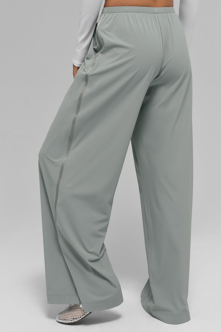 Breezy Wide Leg Pant (Long) - Lunar Grey - Image 2