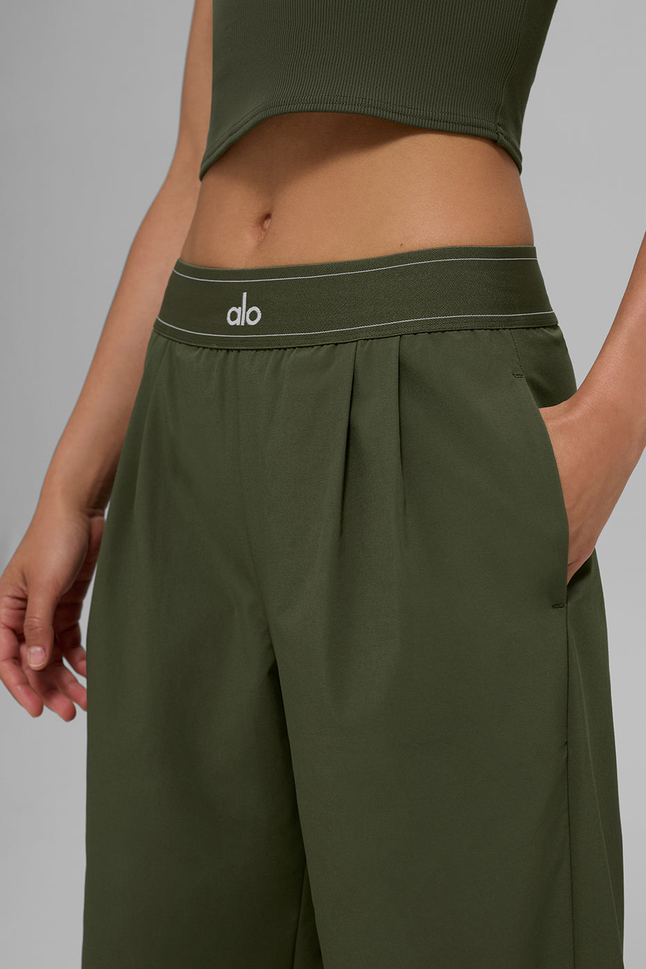 Suit Up Trouser (Long) - Green Olive - Image 2