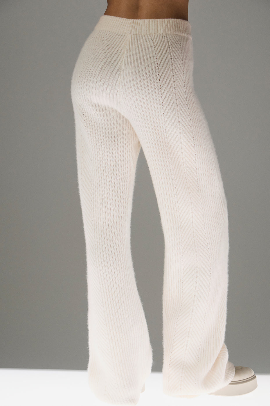 Winter Magic Cashmere Wide Leg Pant - Ivory - Image 2