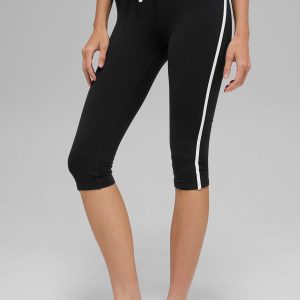 Airbrush High-Waist Race Pace Capri - Black/White