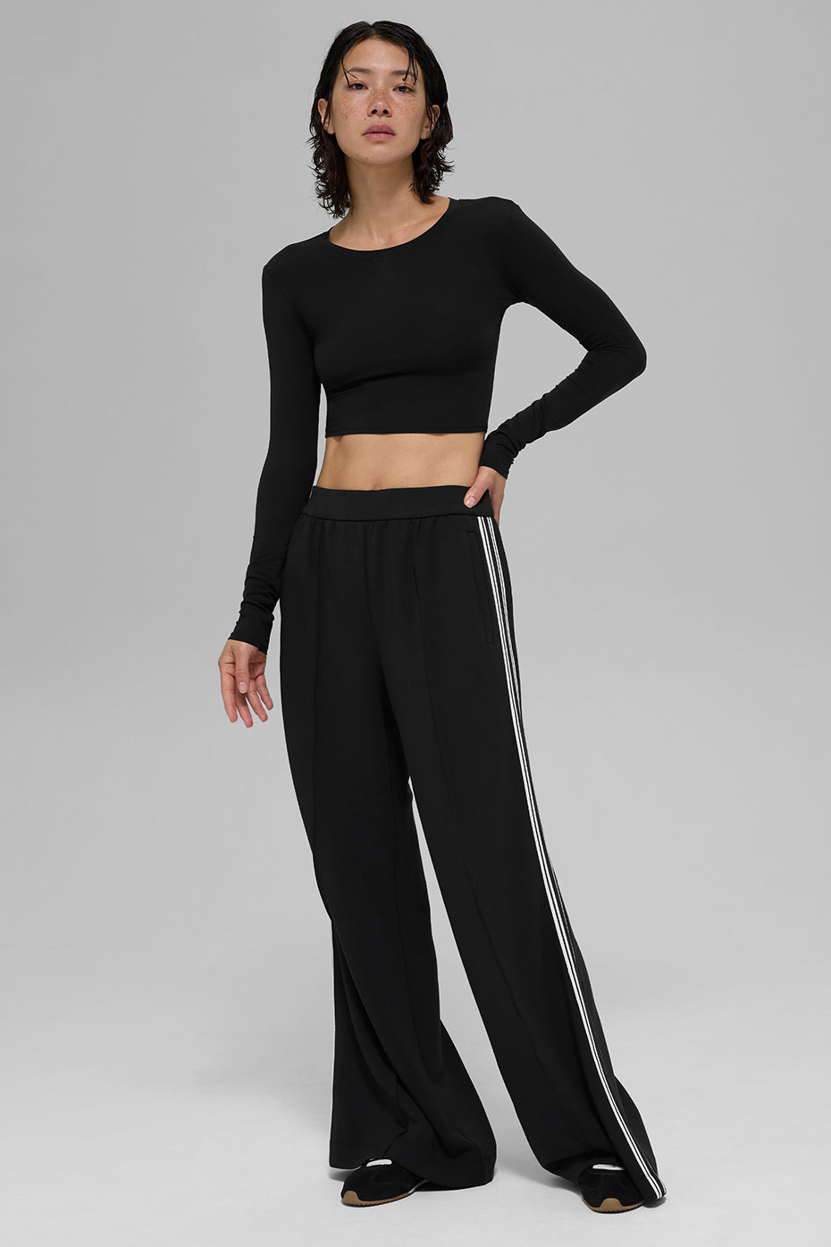 Track Star Wide Leg Pant (Regular) - Black - Image 7