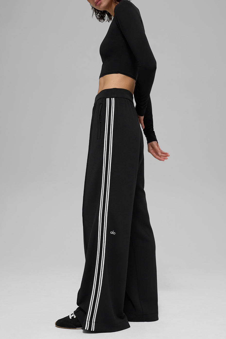 Track Star Wide Leg Pant (Regular) - Black - Image 3