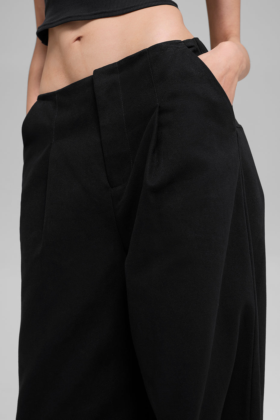 High-Waist Main Character Wide Leg Trouser - Black - Image 4
