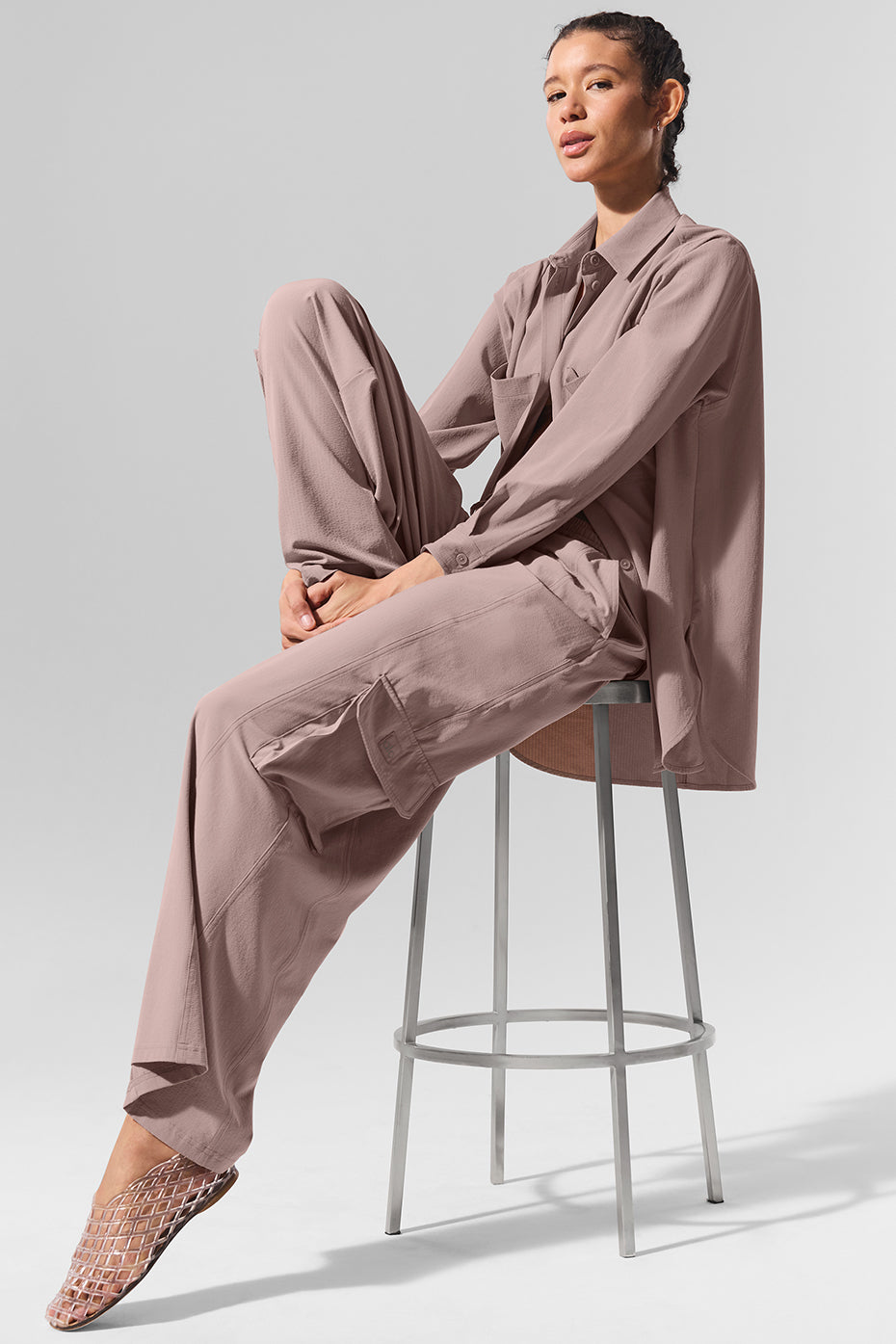 Dreamscape Cargo Wide Leg Pant - Taupe - Image 6