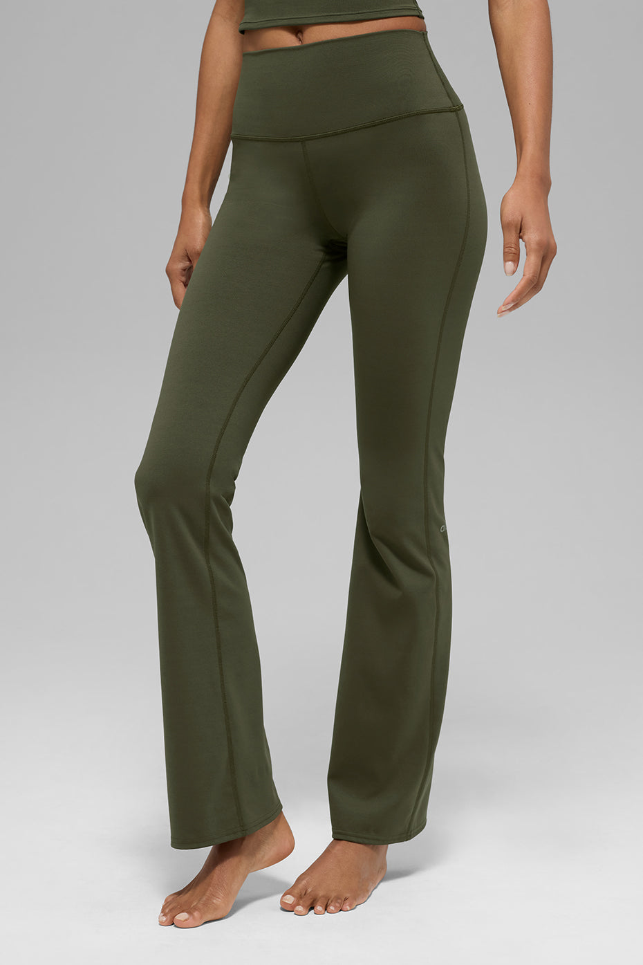 ALO Softsculpt High-Waist Bootcut Legging - Green Olive - Image 2