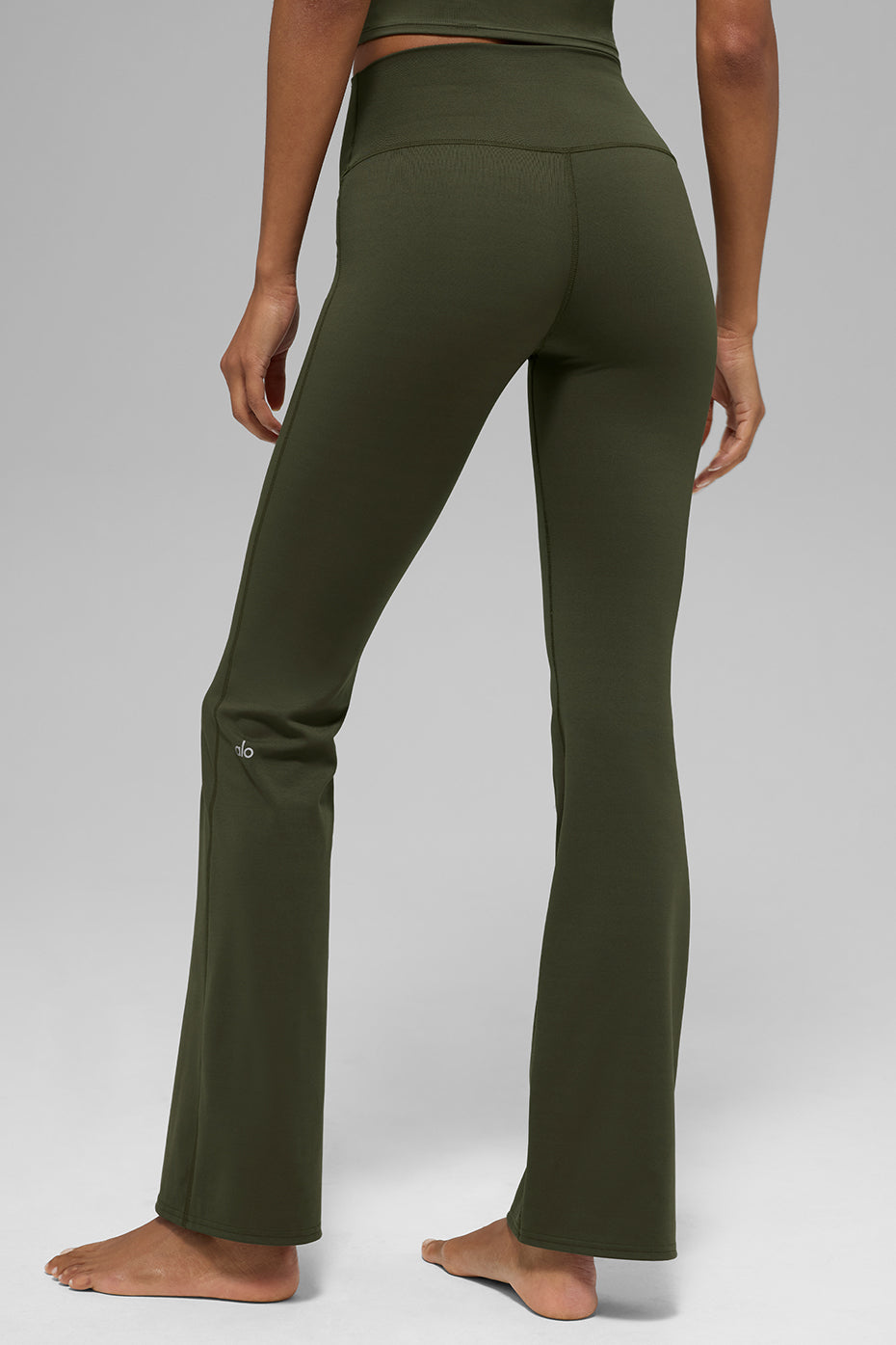 ALO Softsculpt High-Waist Bootcut Legging - Green Olive - Image 3