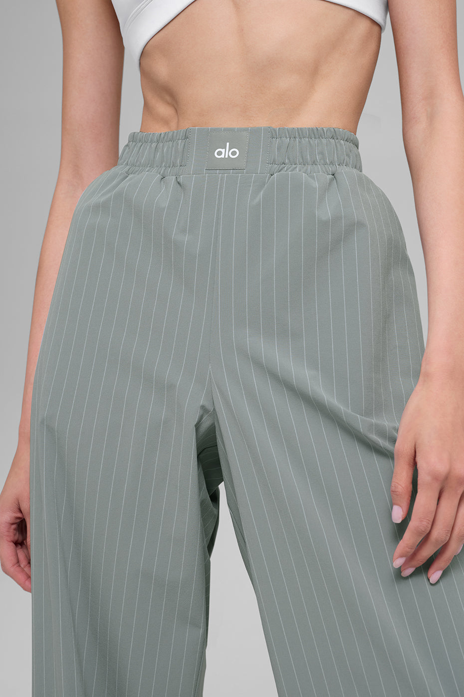 Pinstripe Daylight Boxer Pant (Regular) - Lunar Grey/White - Image 2