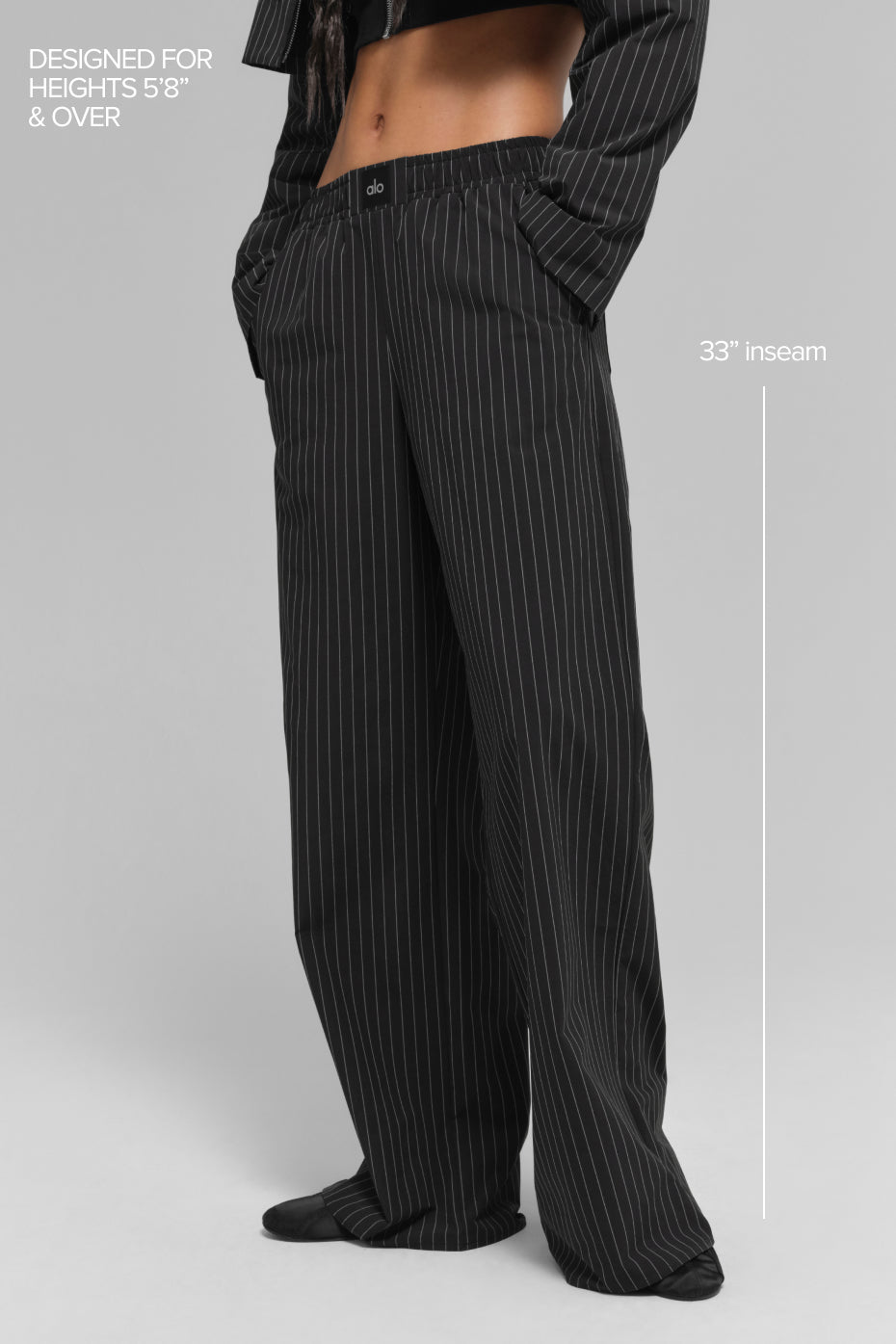 Pinstripe Daylight Boxer Pant (Long) - Black/Titanium - Image 2