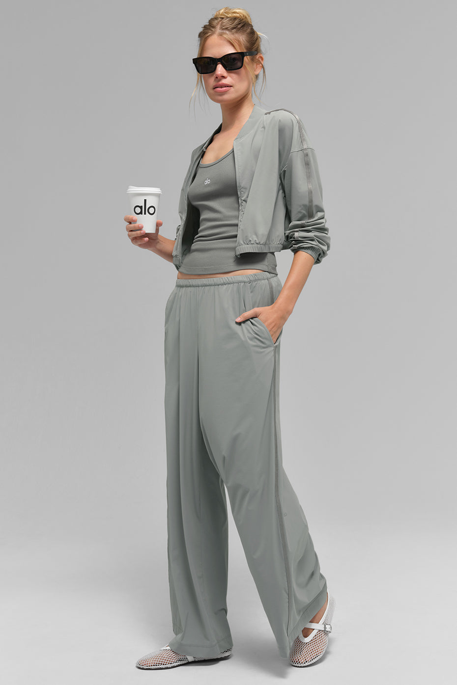Breezy Wide Leg Pant (Regular) - Lunar Grey - Image 5
