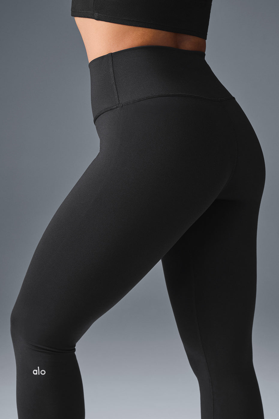 High-Waist Airbrush Legging - Black - Image 3