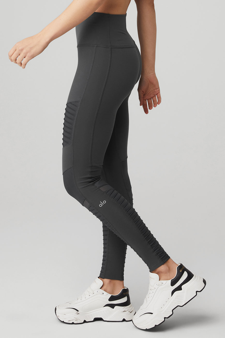 High-Waist Moto Legging - Anthracite/Anthracite Glossy - Image 3