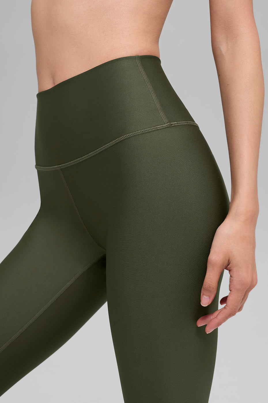 High-Waist Airlift Legging - Green Olive - Image 3