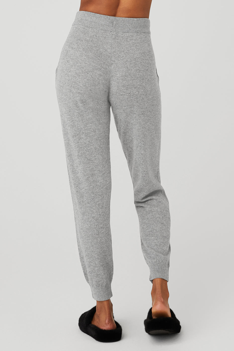 High-Waist Cashmere Jet Set Pant - Dove Grey Heather - Image 3