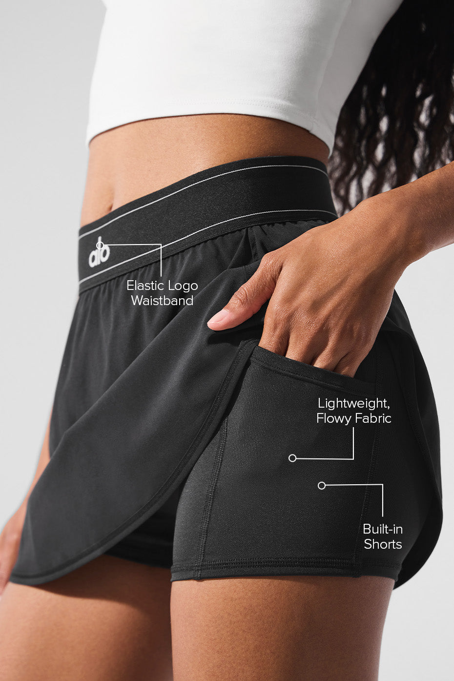 Match Point Tennis Skirt - Black - Image 2