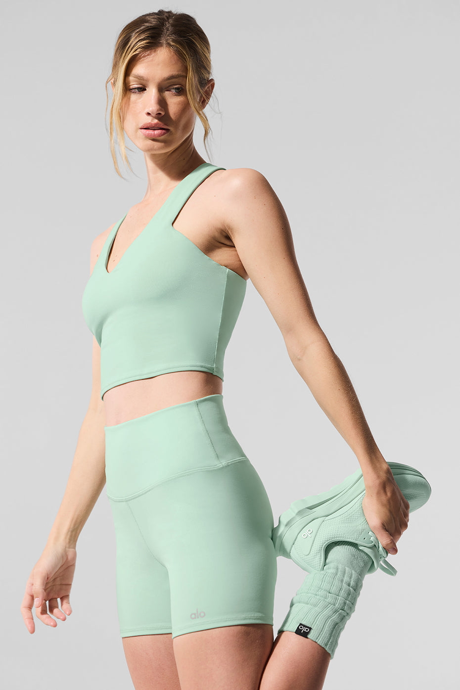 5 Airbrush High-Waist Biker Short - Spearmint