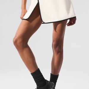 Airbrush Streamlined Skirt - Ivory/Black