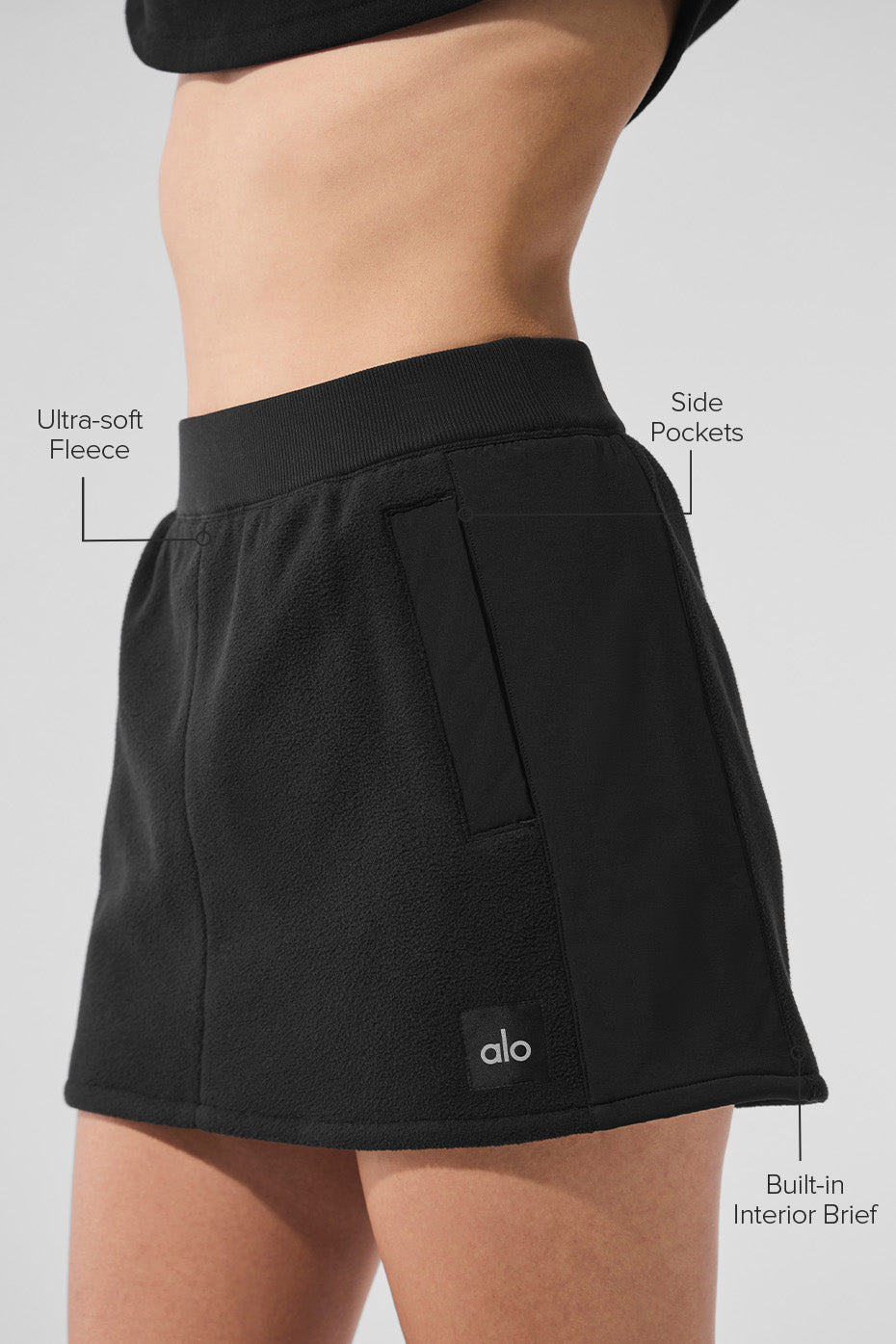 Polar Fleece Wintry Mix Skirt - Black - Image 2
