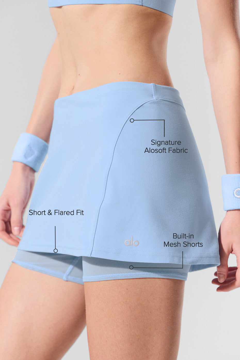 Alosoft Serve It Up Skirt - Seashell Blue - Image 2