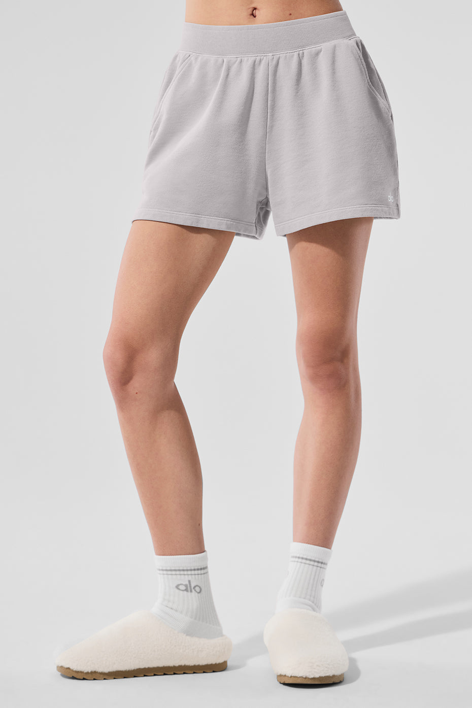 Washed Low Key Sweat Short - Grey Sky Wash - Image 2