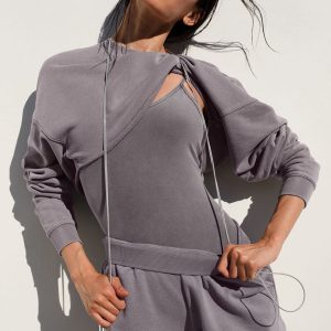 Washed Low Key Sweat Short - Cool Grey Wash