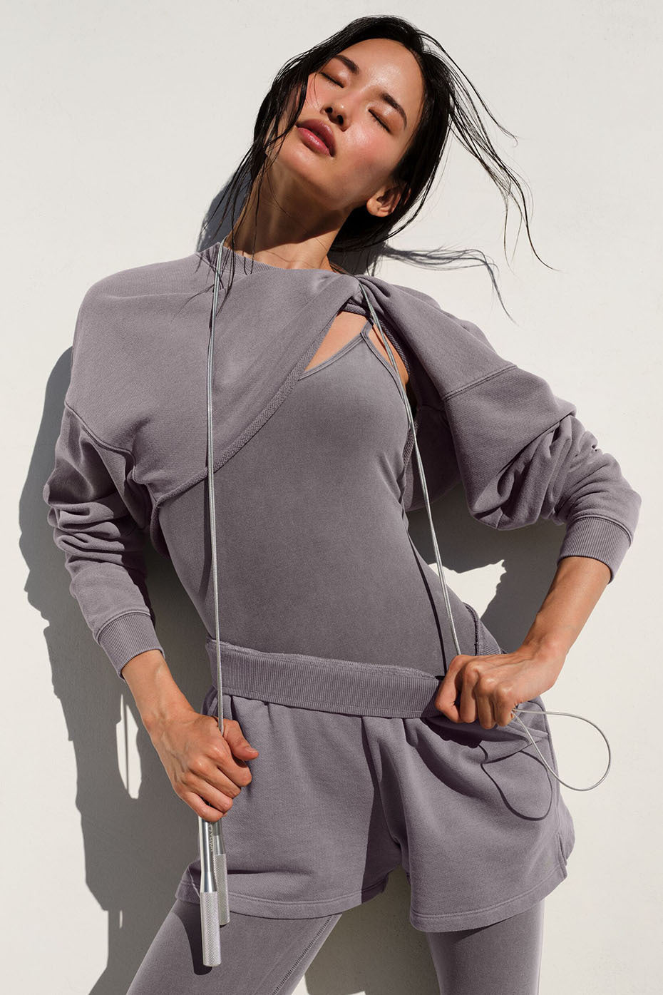 Washed Low Key Sweat Short - Cool Grey Wash