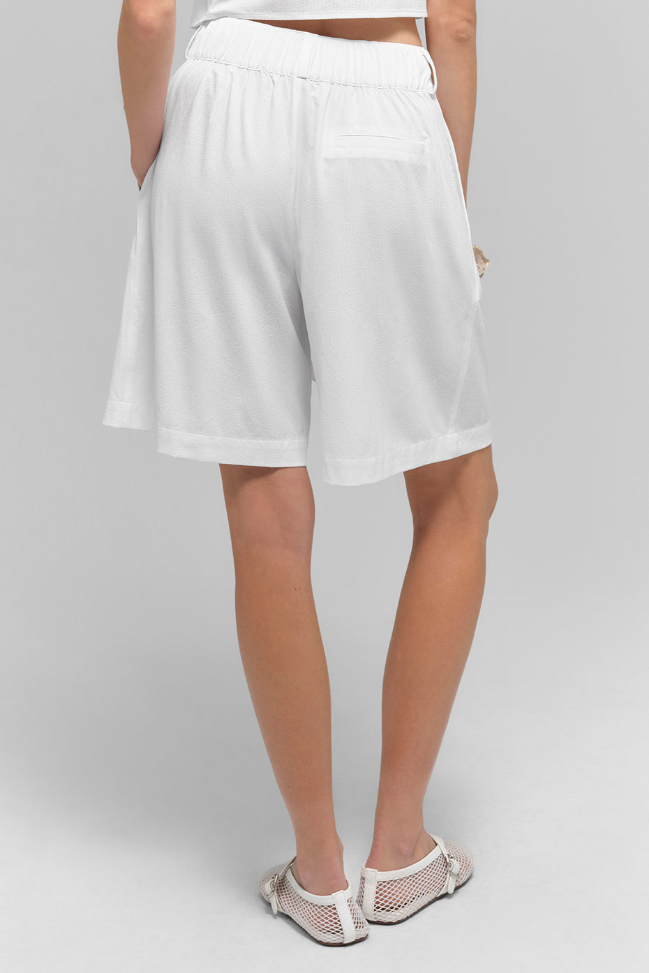 High-Waist Dreamscape Short - Semi Sheer White - Image 4