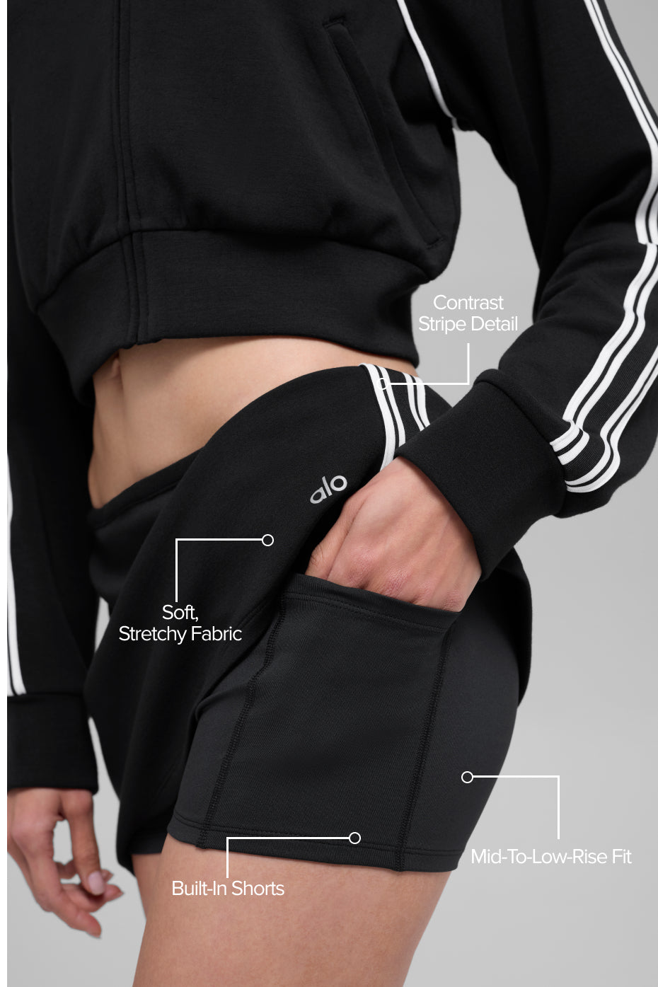 Track Star Mini Skirt - Black - Image 2