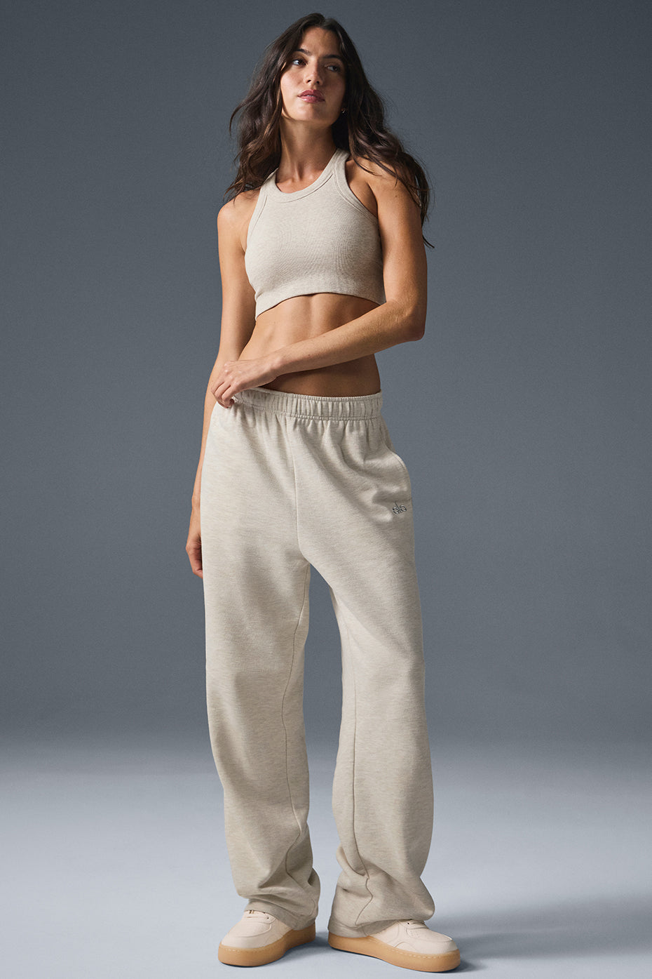 Seamless Delight High Neck Bra - Oatmeal Heather - Image 5